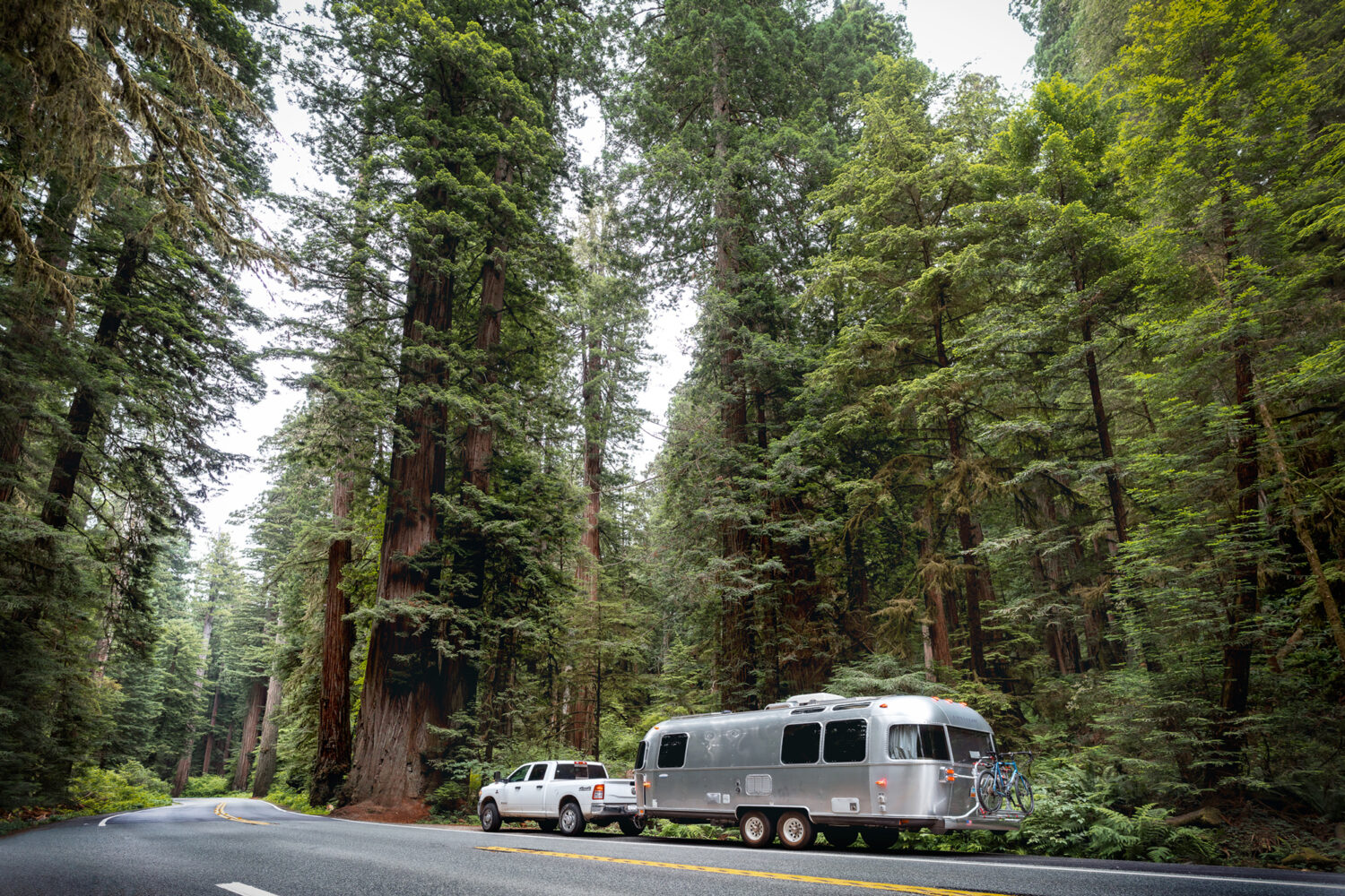 Ram 2500 towing an airstream travel trailer