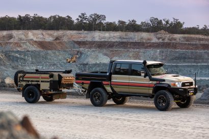 Desert Ops Patriot Camper with Land Cruiser