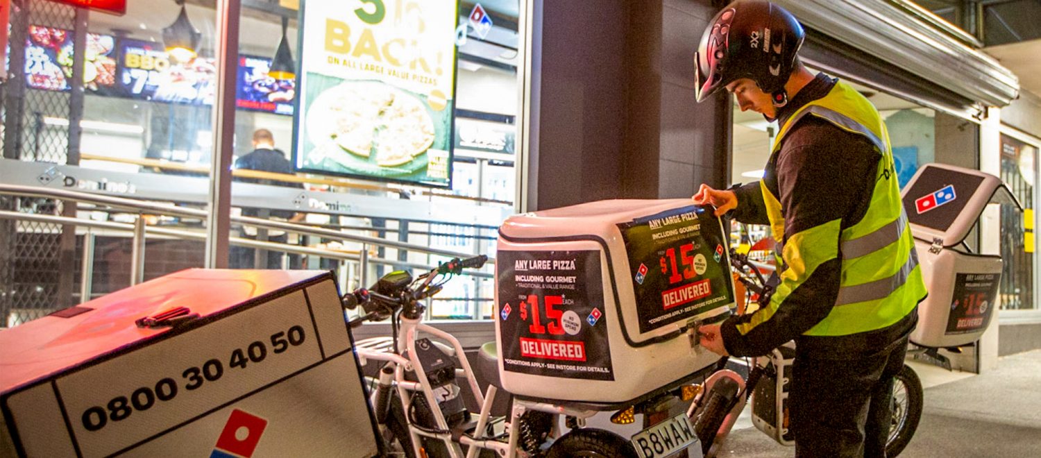 dominos pizza UEV electric bikes