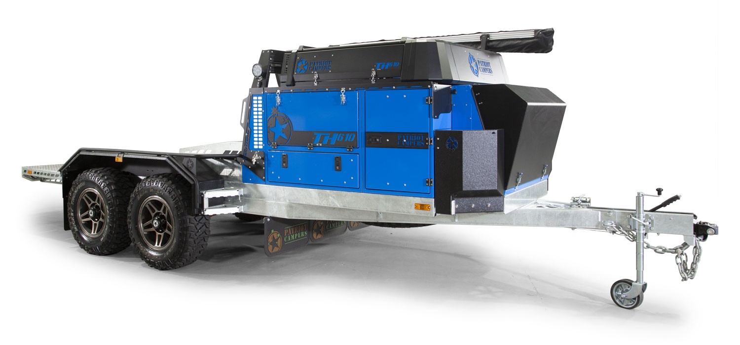 Patriot campers toy hauler studio shot