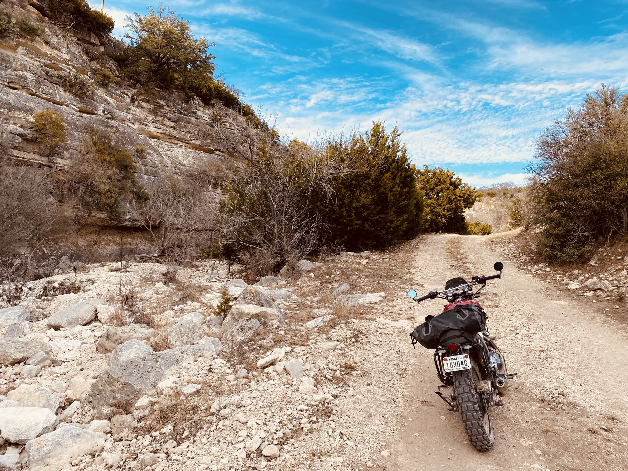 2020 Royal Enfield Interceptor on dirt road