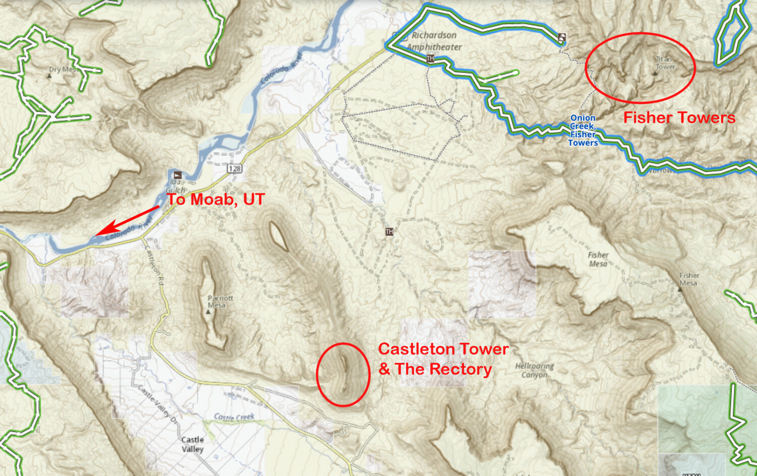 castle valley onX map