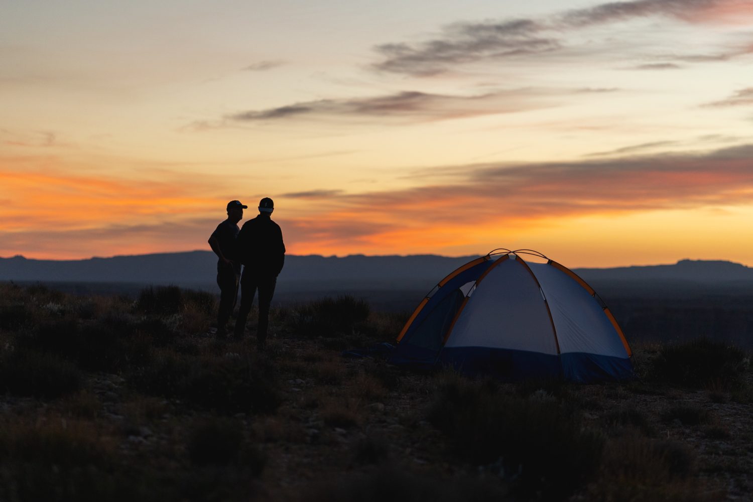 grand canyon sunset tent camp